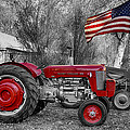 Massey - Feaguson 65 Tractor with USA Flag BWSC Photograph by James BO Insogna Massey - Feaguson 65 Tractor with USA Flag BWSC Photograph by James BO Insogna