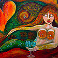 Mermaid Musing Painting by Deborha Kerr Mermaid Musing Painting by Deborha Kerr