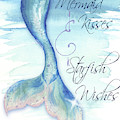 Mermaid Tail I (kisses And Wishes) Painting by Elizabeth Medley Mermaid Tail I (kisses And Wishes) Painting by Elizabeth Medley