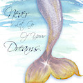 Mermaid Tail II (never Let Go Of Dreams) Painting by Elizabeth Medley Mermaid Tail II (never Let Go Of Dreams) Painting by Elizabeth Medley