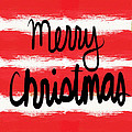 Merry Christmas- Greeting Card Mixed Media by Linda Woods Merry Christmas- Greeting Card Mixed Media by Linda Woods