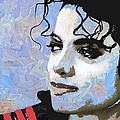 Michael Jackson Blue And White by Linda Mears Michael Jackson Blue And White by Linda Mears