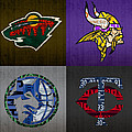 Minneapolis Sports Fan Recycled Vintage Minnesota License Plate Art Wild Vikings Timberwolves Twins Mixed Media by Design Turnpike Minneapolis Sports Fan Recycled Vintage Minnesota License Plate Art Wild Vikings Timberwolves Twins Mixed Media by Design Turnpike