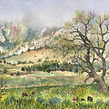 Misty Flatirons Painting by Anne Gifford Misty Flatirons Painting by Anne Gifford