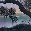 Misty Morning at Seabrook Painting by Blue Sky