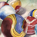 Mom's Marble Shooter Painting by Anne Gifford Mom's Marble Shooter Painting by Anne Gifford