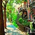 Montreal Art Colorful Winding Staircase Scenes Tree Lined Streets Of Verdun Art By Carole Spandau by Carole Spandau Montreal Art Colorful Winding Staircase Scenes Tree Lined Streets Of Verdun Art By Carole Spandau by Carole Spandau