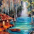 Moon on the Bayou Painting by Diane Millsap Moon on the Bayou Painting by Diane Millsap
