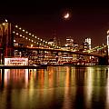 Moon Over the Brooklyn Bridge Photograph by Mitchell R Grosky Moon Over the Brooklyn Bridge Photograph by Mitchell R Grosky