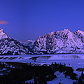 Moon Sets Over Behind the Tetons Panorama Photograph by Raymond Salani III Moon Sets Over Behind the Tetons Panorama Photograph by Raymond Salani III