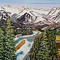 Mountain Spring - Banff Springs Painting by Marilyn McNish Mountain Spring - Banff Springs Painting by Marilyn McNish