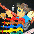 Musical Man Painting by Gloria E Barreto-Rodriguez Musical Man Painting by Gloria E Barreto-Rodriguez