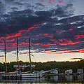 Mystic River Burning Sunset Photograph by Kirkodd Photography Of New England