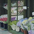 New York Flower Shop Painting by Rebecca Matthews New York Flower Shop Painting by Rebecca Matthews