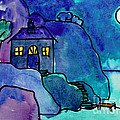 Night Harbor Painting by Jessie Abrams Age Twelve Night Harbor Painting by Jessie Abrams Age Twelve
