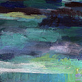 Night Swim- abstract art Painting by Linda Woods Night Swim- abstract art Painting by Linda Woods