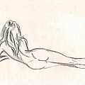 Nude Figure Drawing by Tom Conway Nude Figure Drawing by Tom Conway