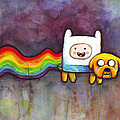 Nyan Time Painting by Olga Shvartsur Nyan Time Painting by Olga Shvartsur