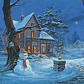 Once Upon A Winter's Night Painting by Michael Humphries Once Upon A Winter's Night Painting by Michael Humphries