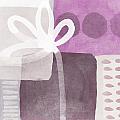 One Flower- contemporary painting Mixed Media by Linda Woods One Flower- contemporary painting Mixed Media by Linda Woods