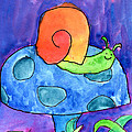 Orange Snail Painting by Nick Abrams Age Twelve Orange Snail Painting by Nick Abrams Age Twelve