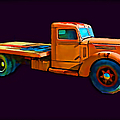 Orange Truck Rough Sketch Photograph by Cathy Anderson Orange Truck Rough Sketch Photograph by Cathy Anderson