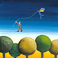 Over the trees Painting by Graciela Bello Over the trees Painting by Graciela Bello