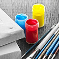Paintbrushes With Canvas by Elena Elisseeva Paintbrushes With Canvas by Elena Elisseeva