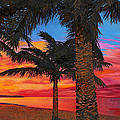 Palme Al Tramonto Painting by Guido Borelli Palme Al Tramonto Painting by Guido Borelli