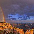 Panorama Rainbow over Cape Royal North Rim Grand Canyon National Park Photograph by Dave Welling Panorama Rainbow over Cape Royal North Rim Grand Canyon National Park Photograph by Dave Welling