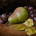 Pear with Birch Leaves by Timothy Jones