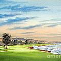 Pebble Beach Golf Course 18Th Hole Painting by Bill Holkham Pebble Beach Golf Course 18Th Hole Painting by Bill Holkham