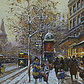 Place De La Republique Paris by Eugene Galien-Laloue Place De La Republique Paris by Eugene Galien-Laloue
