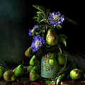 Poires Et Fleurs Photograph by Theresa Tahara Poires Et Fleurs Photograph by Theresa Tahara