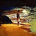 Pondering The Surf Painting by Kirt Tisdale Pondering The Surf Painting by Kirt Tisdale