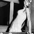 Pool Player's Feminine Side by Underwood Archives