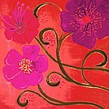 Pop Spring Purple Flowers Painting by Linda Bailey Pop Spring Purple Flowers Painting by Linda Bailey