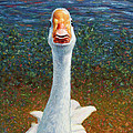 Portrait of a Goose Painting by James W Johnson Portrait of a Goose Painting by James W Johnson
