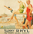 Poster Advertising Sunny Rhyl by Septimus Edwin Scott Poster Advertising Sunny Rhyl by Septimus Edwin Scott