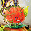 Pumpkin Tea Dragon Painting by Michelle Bien Pumpkin Tea Dragon Painting by Michelle Bien