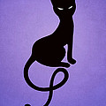 Purple Gracious Evil Black Cat by Boriana Giormova Purple Gracious Evil Black Cat by Boriana Giormova