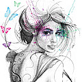 Queen of Butterflies Drawing by Olga Shvartsur Queen of Butterflies Drawing by Olga Shvartsur