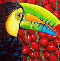 Rainbow Toucan Painting by Daniel Jean-Baptiste Rainbow Toucan Painting by Daniel Jean-Baptiste