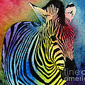 Rainbow Zebra Painting by Hailey E Herrera Rainbow Zebra Painting by Hailey E Herrera