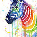 Rainbow Zebra - Ode to Fruit Stripes Painting by Olga Shvartsur Rainbow Zebra - Ode to Fruit Stripes Painting by Olga Shvartsur