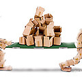 Recycling boxes by box characters and stretcher Photograph by Simon Bratt Recycling boxes by box characters and stretcher Photograph by Simon Bratt