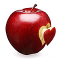 Red Apple With Heart by Johan Swanepoel Red Apple With Heart by Johan Swanepoel