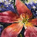 Red Daylily Painting by Judith Levins Red Daylily Painting by Judith Levins