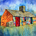 Red Door Cottage Painting by Hailey E Herrera Red Door Cottage Painting by Hailey E Herrera