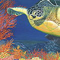 Reef Rider Painting by Karen Zuk Rosenblatt Reef Rider Painting by Karen Zuk Rosenblatt